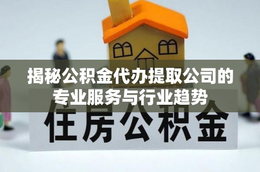 民权揭秘公积金代办提取公司的专业服务与行业趋势